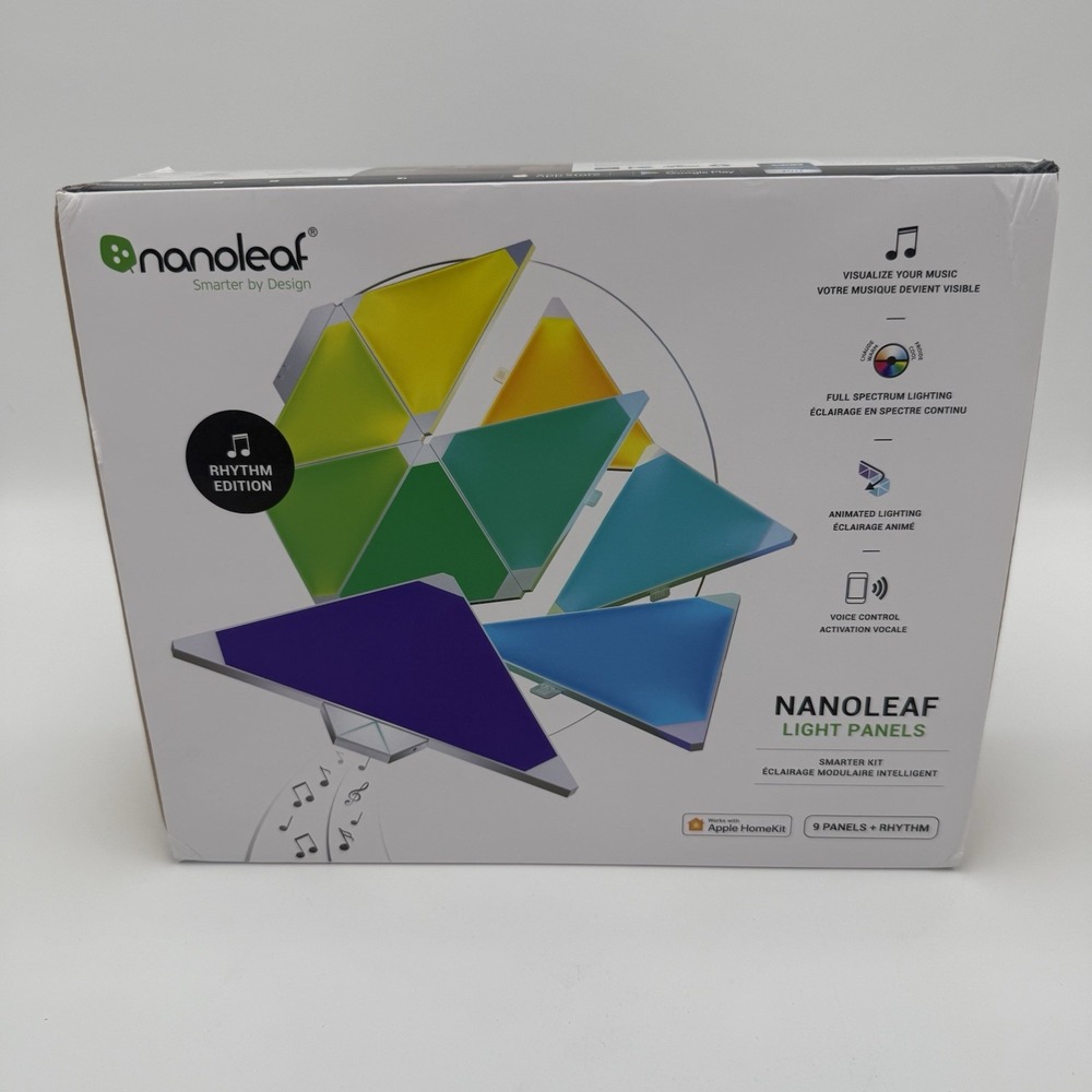Nanoleaf Light Panels Rhythm Edition Smarter Kit 9 Panels + Rhythm LED HomeKit